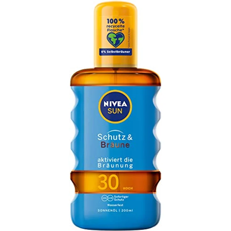 NIVEA SUN Schutz & Bräune SPF 30 Sonnenöl 200 ml – Bild 1