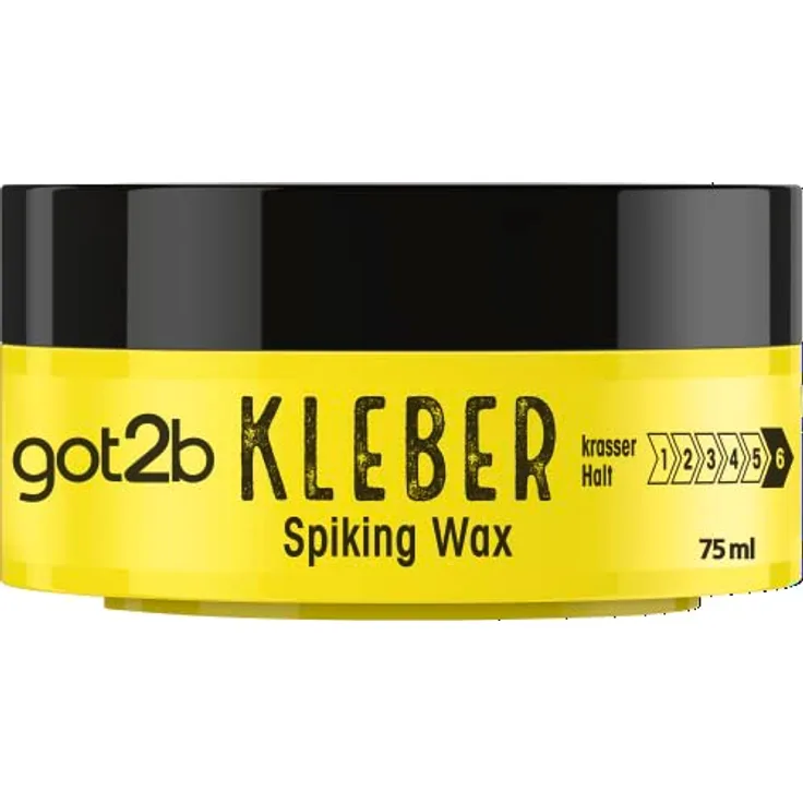 GOT2B Kleber Spiking Wax Halt 6 (75 ml), Haarwax mit krassem Halt für vertikale Styles, Haargel für Männer modelliert wie ein Wax und hält wie ein Kleber