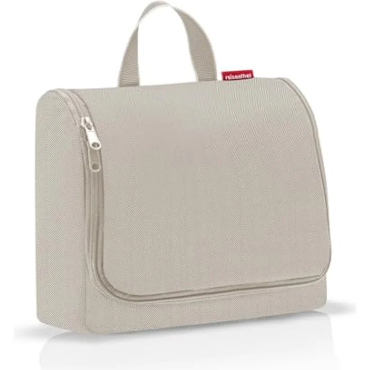 reisenthel toiletbag XL Herringbone Sand - praktischer Kulturbeutel mit Haken, wasserabweisendes Material – Bild 2