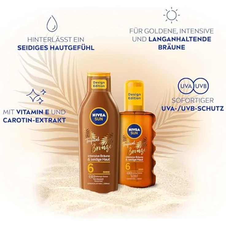 NIVEA SUN Deep Tan Intensive Bräune LSF 6 Sonnenöl 200 ml – Bild 2