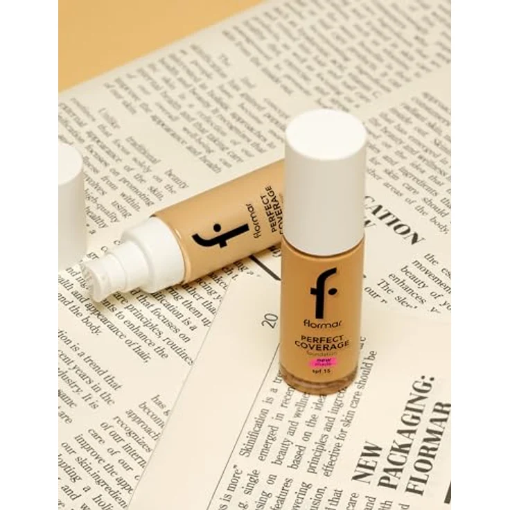 Flormar Perfect Coverage Foundation, 30 ml, matte Textur mit hoher Deckkraft für einen makellosen Teint, Farbton SOFT BEIGE – Bild 9