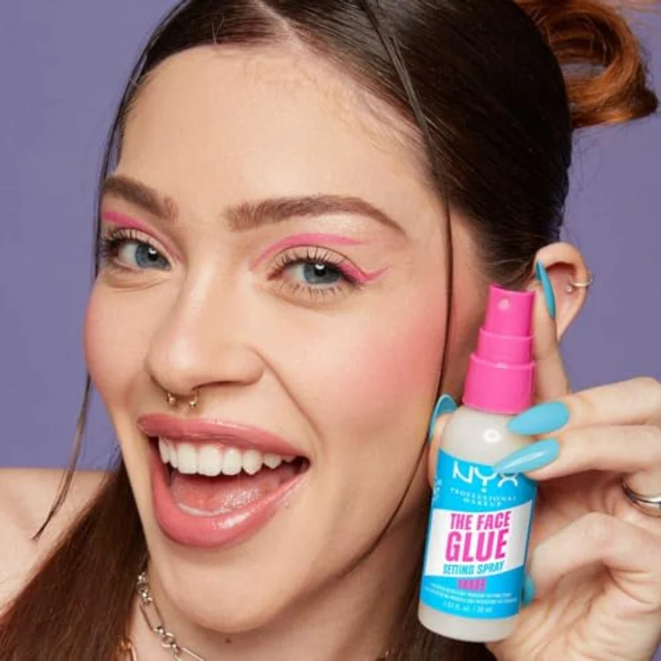 NYX Professional Makeup The Face Glue Extreme Hold Makeup Setting Spray, vegan mit 24 Stunden Halt und antioxidativen Eigenschaften – Bild 5