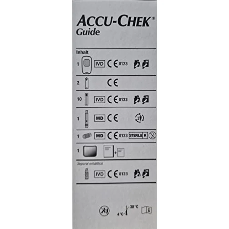 Accu-Chek Guide Set, Blutzuckermessgerät mit Granulat und Traubenzucker, mmol/l – Bild 4