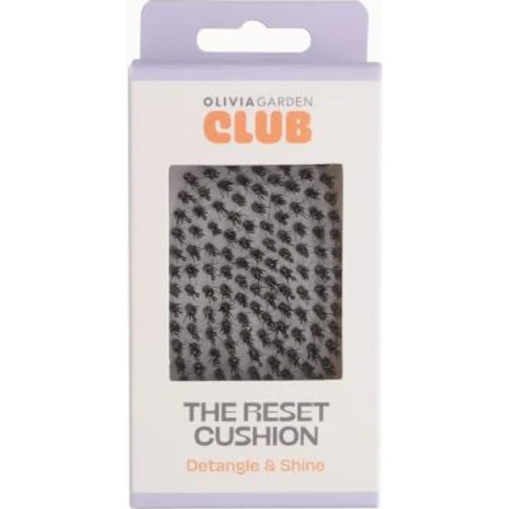 Olivia Garden Club The Reset Detangling Cushion, Paddlebürste in Lila, Wildschwein- & Nylonborsten für sanftes Entwirren und Kopfhautmassage – Bild 1
