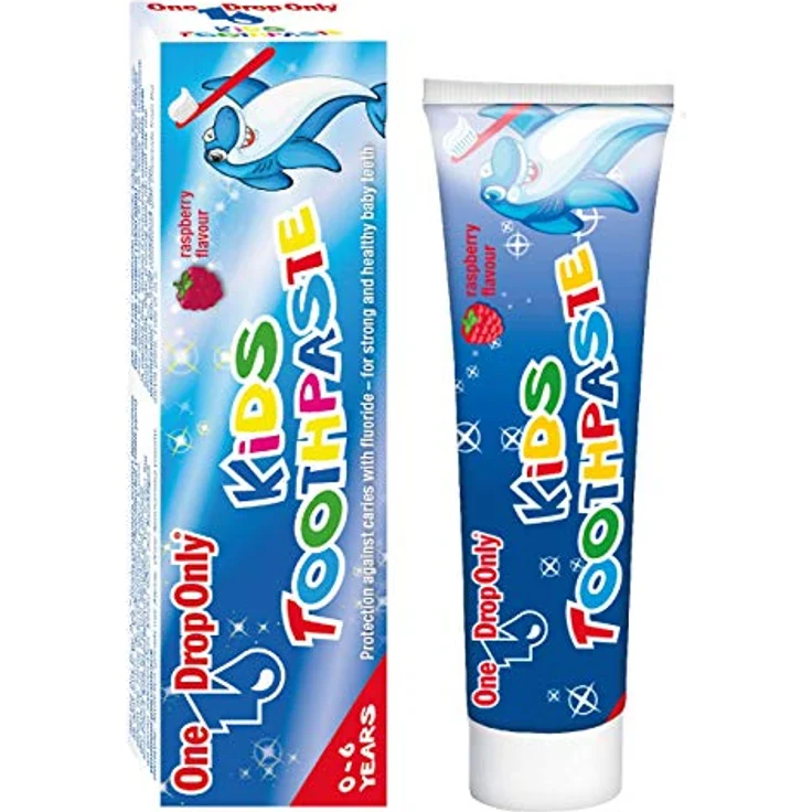 One Drop Only Kinderzahnpasta Himbeere mit Fluorid – Zahncreme für starke Milchzähne, 50 ml Tube – Bild 3