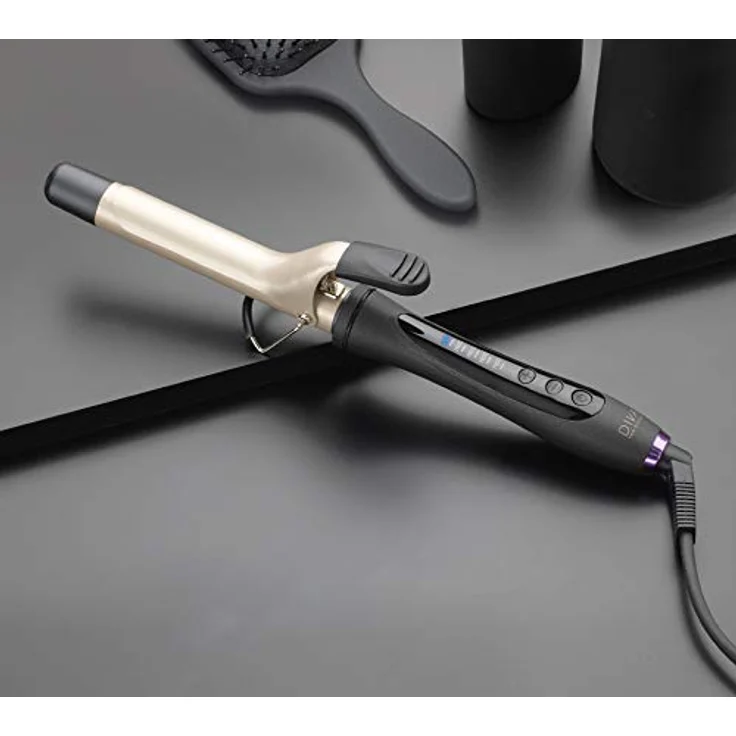 Diva Pro Styling Digital Tong 25mm - Lockenwickler-Lockenstab - automatische Abschaltfunktion, schwarz für voluminöse & glamouröse Locken – Bild 3