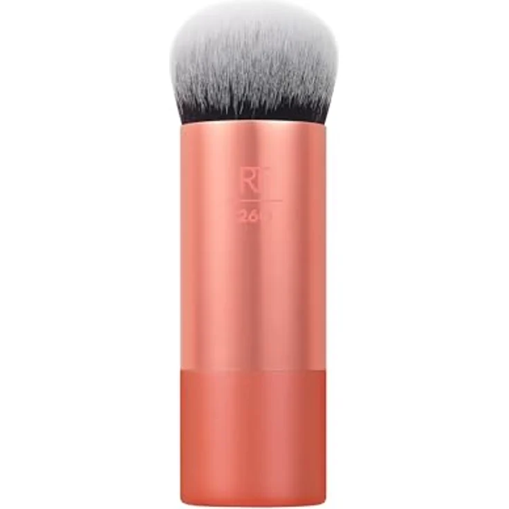 REAL TECHNIQUES Bubble Blending Make-up-Pinsel, Gesichtsbürste für Flüssig-, Creme- und Puderprodukte, einzigartiger Bürstenkopf, synthetische Borsten, vegan und tierversuchsfrei, 1 Stück – Bild 2