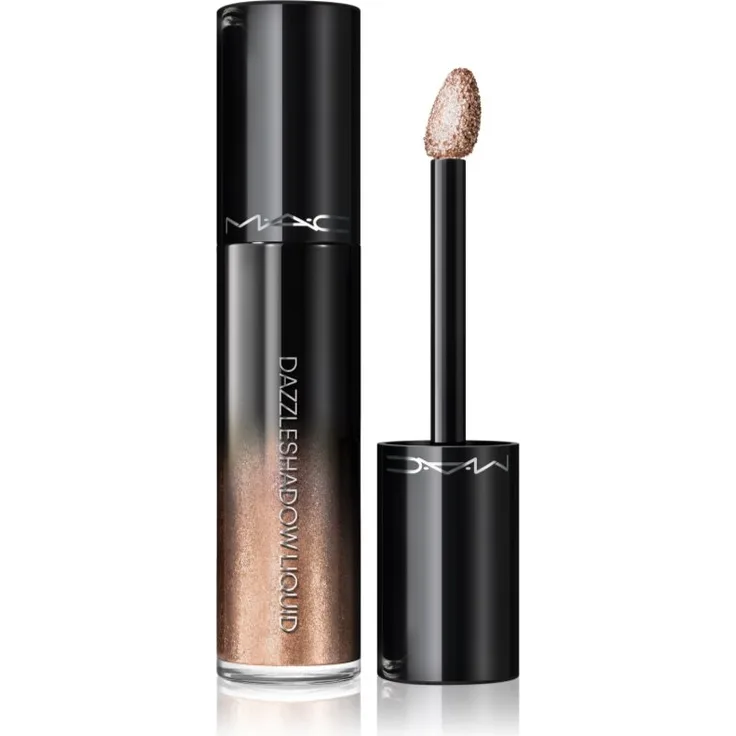 MAC Cosmetics Dazzleshadow Liquid Eyeshadow, flüssiger Lidschatten mit Glitzereffekt, Farbton Champagne Trail, 4 ml