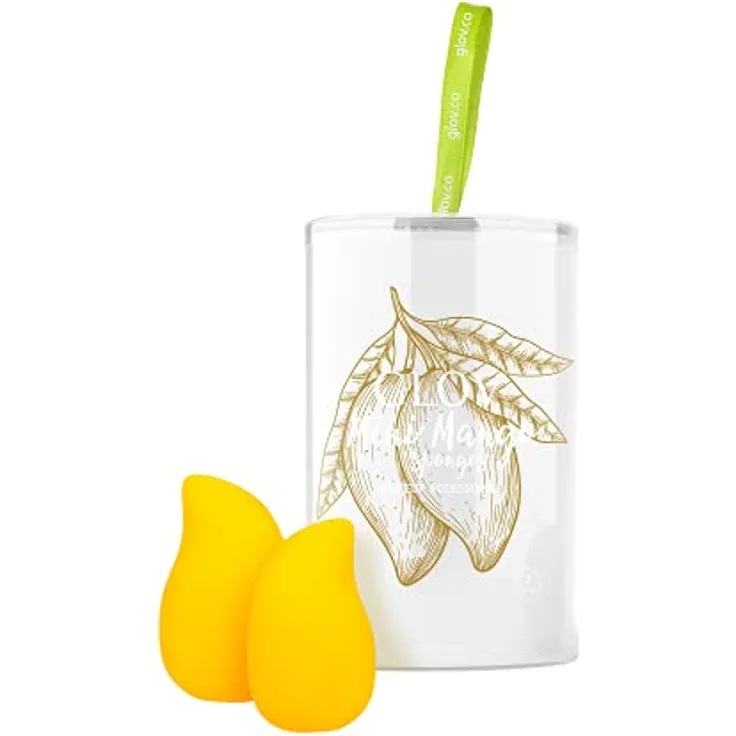 Mini Beauty Blender Set Make Up Beauty Schwamm Makeup Schwämme Sponge Beauty Schwämmchen Kosmetikschwämme für Flüssigkeit Puder BB-Creme Mischschwamm Nicht-Latex Glov Mango Mini Set 2 Stück