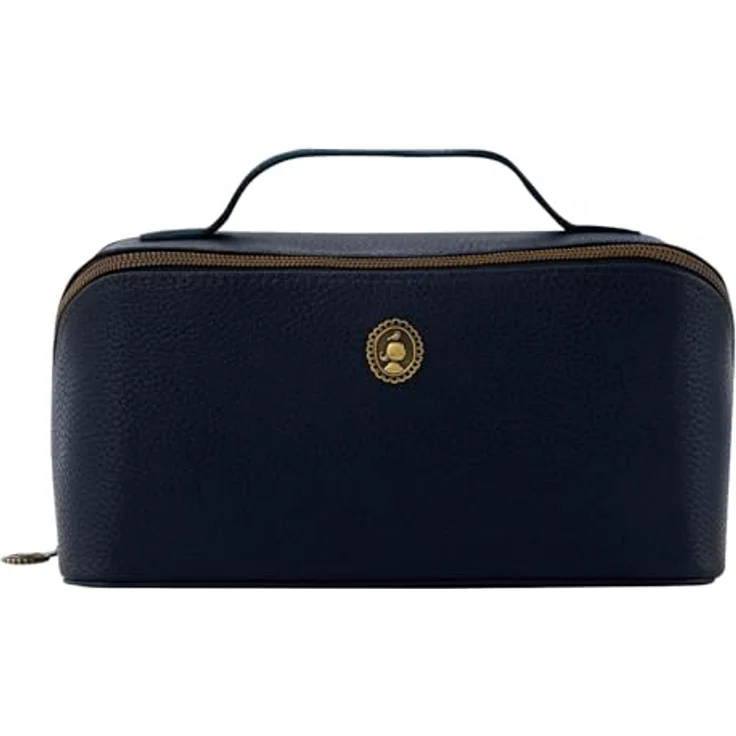 PiP Studio Cyrille Kosmetiktasche, Beauty Case in Blau mit 2 Fächern und 5 Taschen, vegan – Bild 1
