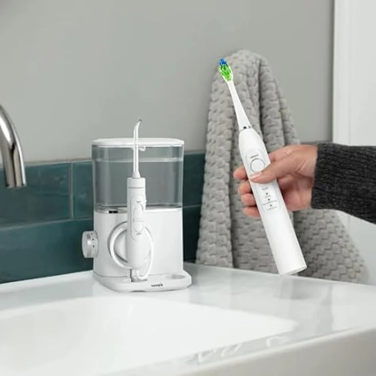 Waterpik Complete Care White 985 WP-CC-04, Munddusche mit Schallzahnbürste, 3 Reinigungsmodi, Lithium-Ionen-Akku, 651 ml Tankinhalt – Bild 6