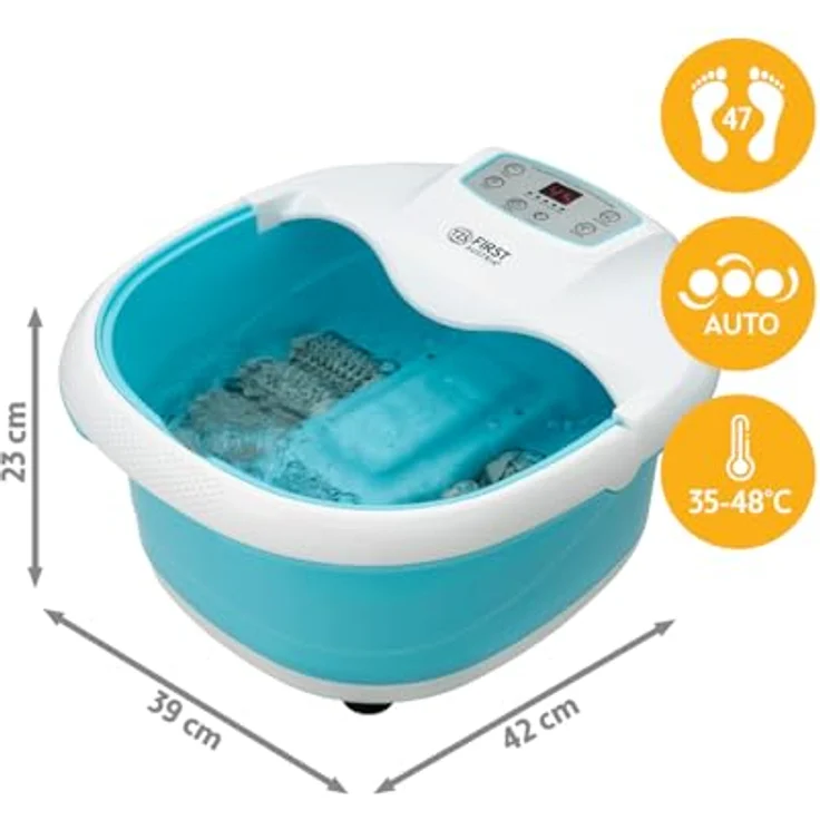 TZS FIRST AUSTRIA Fußbad Profi Fußsprudelbad, 450W mit Infrarot, Heizfunktion, 6 Massagerollen, Vibrations- und Luftblasenmassage, für Schuhgröße bis 47 – Bild 2