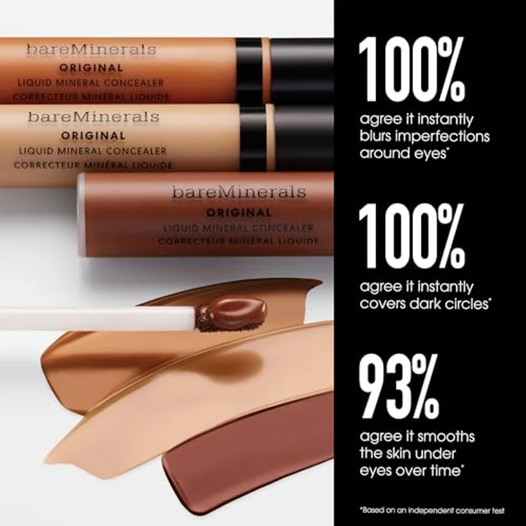 bareMinerals Original Liquid Mineral Concealer, 6 ml, feuchtigkeitsspendend, für einen wachen Blick – Bild 4