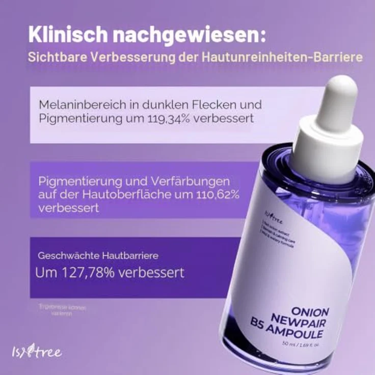 Isntree Onion Newpair B5 Ampoule, 50 ml Gesichtsampulle zur Hautverjüngung und Feuchtigkeitsspende – Bild 6