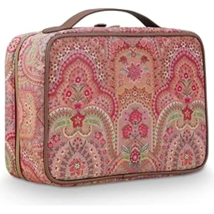 PiP Studio Kosmetiktasche Beauty Case Jabali, in Rot mit zwei Hauptfächern und transparenten Einsätzen, Maße 27x19x10 cm – Bild 2