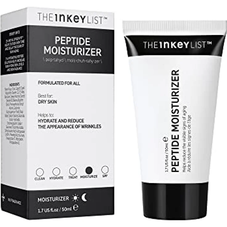 The INKEY List Peptide Moisturiser, nährende Feuchtigkeitspflege mit Peptid-Duo unterstützt Kollagen, 50 ml – Bild 2