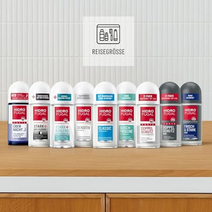 Hidrofugal FORTE DOPPEL SCHUTZ Roll-on, starker Antitranspirant Schutz gegen stress- und hitzebedingtes Schwitzen, Deo ohne Ethylalkohol mit vitalisierendem Duft, 50 ml – Bild 5