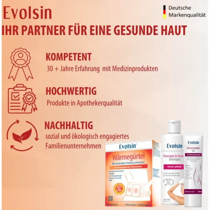 Evolsin® Wärmegürtel - therapeutische Tiefenwärme bei Rückenschmerzen, 4-tlg. – Bild 9
