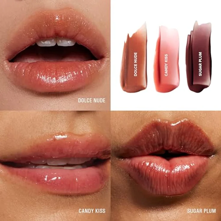 Nudestix Nudeskin Hydra-Peptide Lip Butter Tint Set, 3x 10 ml Lippenbalsam mit Feuchtigkeitsspender und sanft kühlender Wirkung – Bild 4