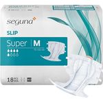 Seguna Slip Super, Inkontinenz Windeln für Erwachsene, Frauen, Männer, hohe Saugleistung 3.300 ml, Hüftumfang 75 - 110 cm, Beutel 18 Stück