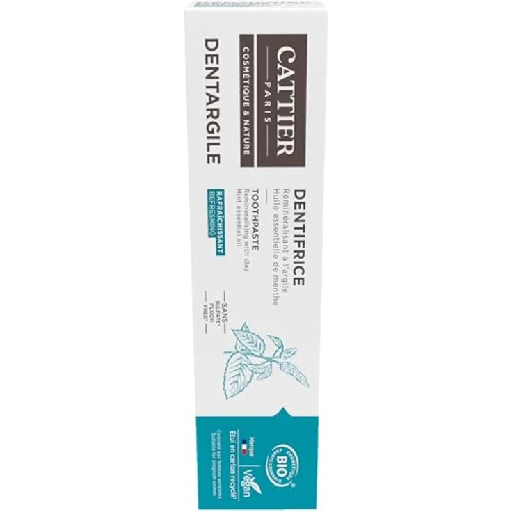 CATTIER DENTIFRICO DENTARGILE MINT, Zahnpasta mit natürlichem Minzgeschmack, 100 ml – Bild 3