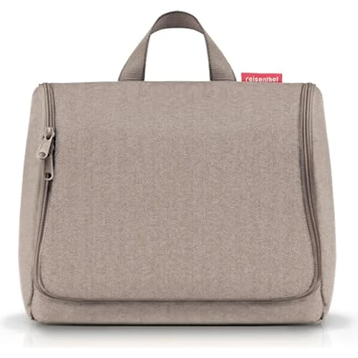 REISENTHEL® toiletbag XL herringbone mokka, großzügige Kosmetiktasche mit Haken, wasserabweisend, 4l Volumen – Bild 2