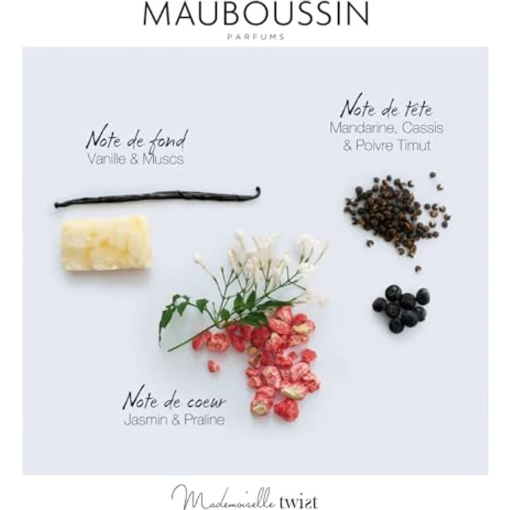 Mauboussin - Mademoiselle Twist - Eau De Parfum für Damen - 40ml - Blumig, Orientalisch & Gourmandig - Facettierter Flakon-Toupie – Bild 4