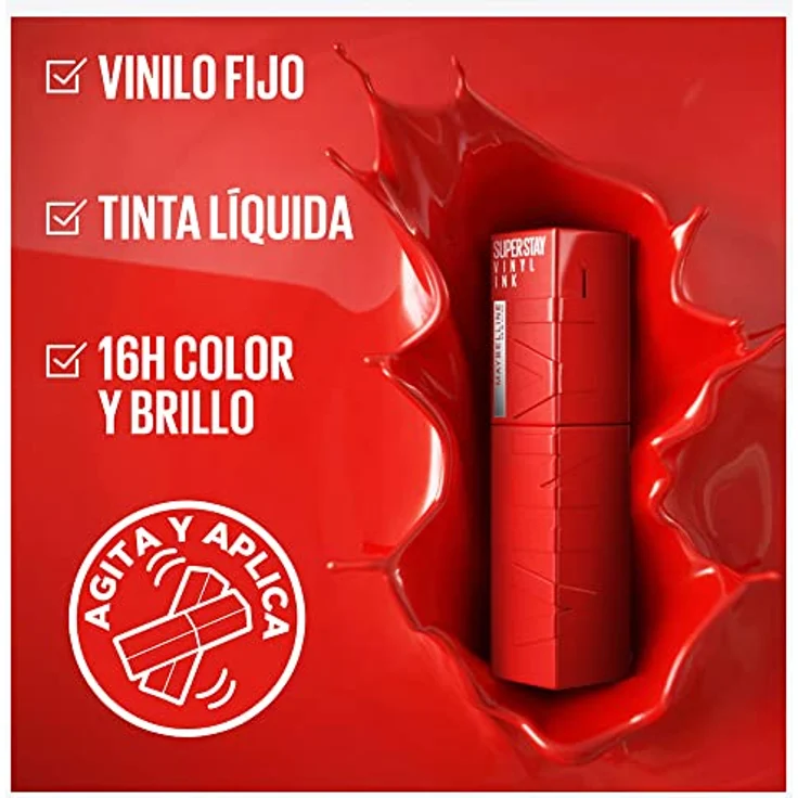 SUPERSTAY VINYL INK liquid lipstick #135-fearless 4,2 ml – Bild 4