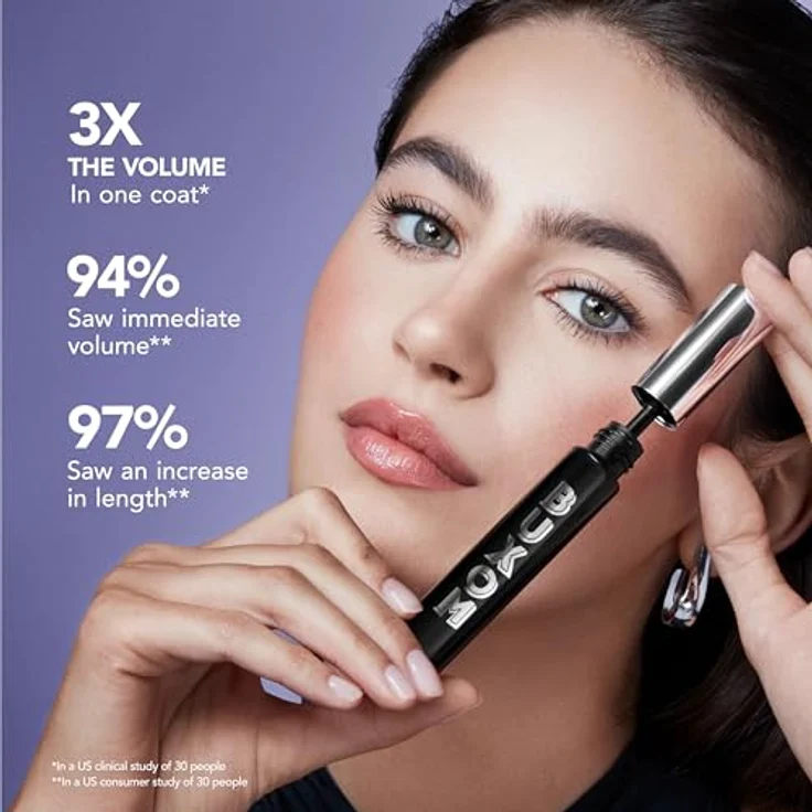 Buxom LASH MASCARA BLACKEST BLACK, Wimpernverlängernde Volumenmascara mit intensiv schwarzer Farbe, 11 ml – Bild 3