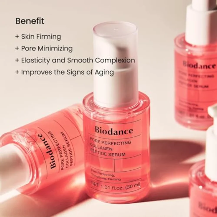 BIODANCE Pore Perfecting Collagen Peptide Serum, 30 ml, Gesichtsserum mit feuchtigkeitsspendenden Peptiden und Hyaluronsäure zur Reduzierung von Falten und Poren – Bild 6