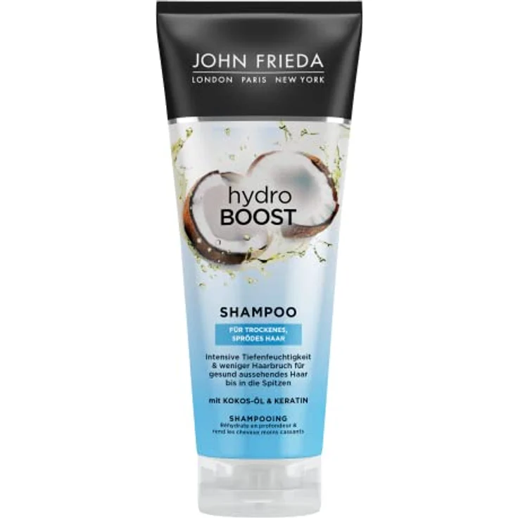 John Frieda Hydro Boost Shampoo - Inhalt: 250 ml - Haartyp: trocken, spröde - Intensive Tiefenfeuchtigkeit – Bild 1