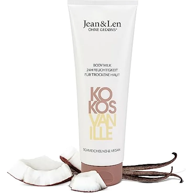 Jean&Len Shea & Supreme Hydration Feuchtigkeitsspende Body Milk, für trockene Haut, versorgt die Haut 24 Stunden mit Feuchtigkeit, cremige Textur, exotischer Duft, Körpermilch, ohne Parabene & Silikone, vegan, 250 ml
