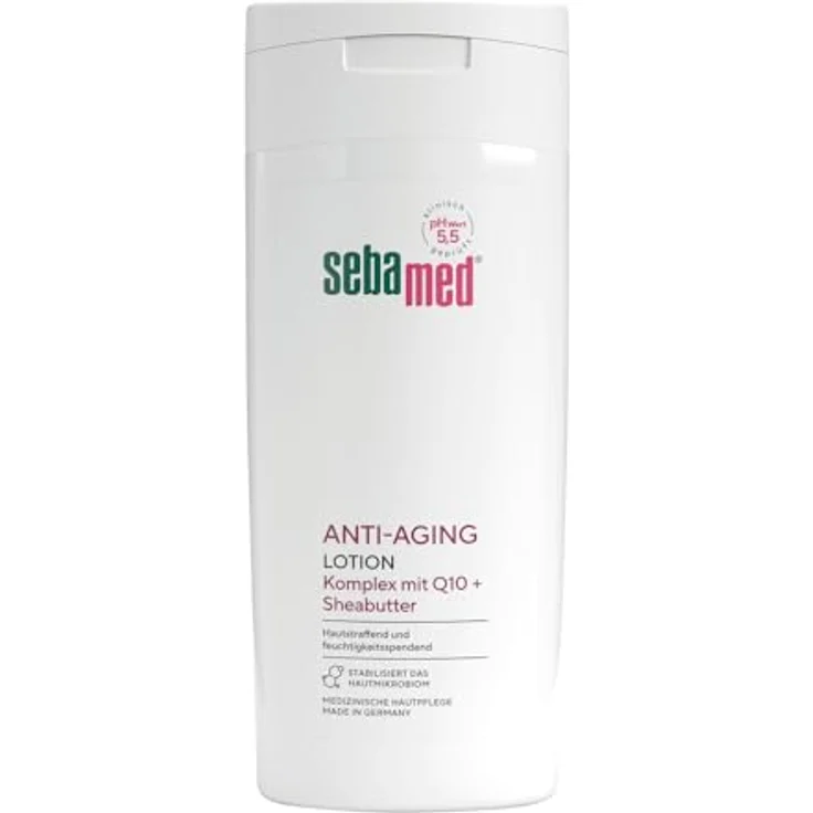 Sebamed Anti-Aging Lotion, Bodylotion mit Q10, für Männer und Frauen, schnell einziehend, gegen Juckreiz und Austrocknung, 200 ml, für trockene Haut – Bild 1