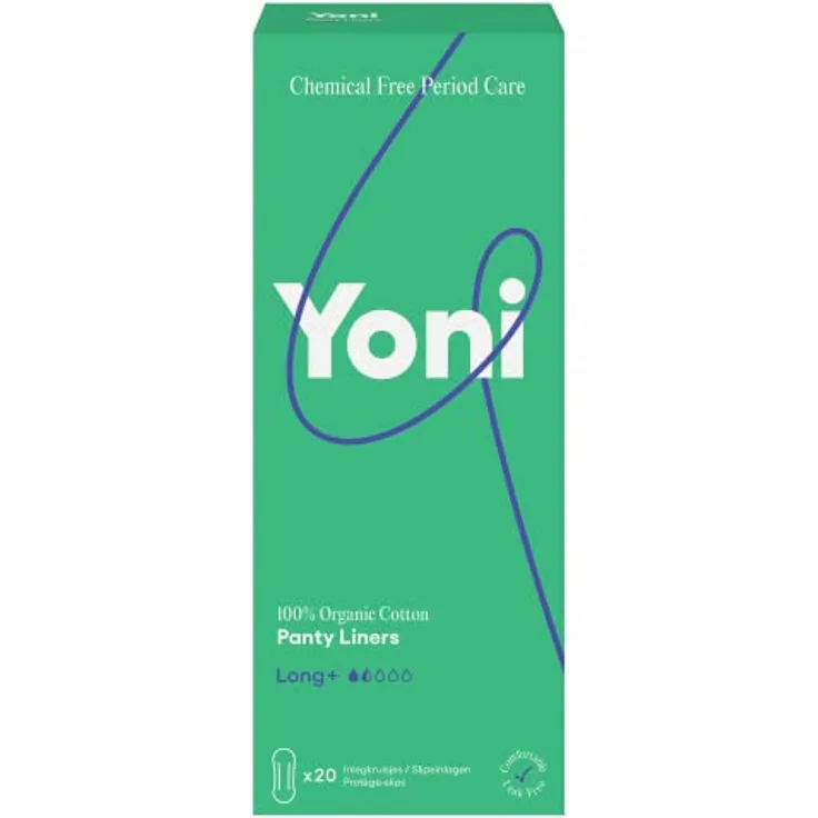 Yoni Slipeinlagen extralang, 20x Bio-Baumwolle, hypoallergen, atmungsaktiv, super saugfähig, chemiefrei für täglichen Gebrauch