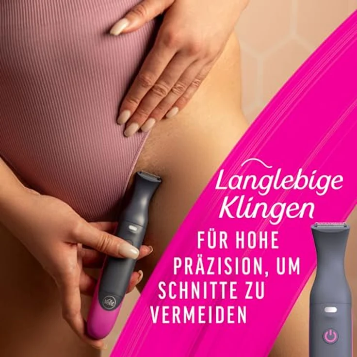 Veet Haartrimmer Damen Expert Intimate All In One Trimmer, präzise Intimpflege und Gesichtshaarentfernung, ergonomisches Design, wasserdicht, umfangreiches Zubehör – Bild 7
