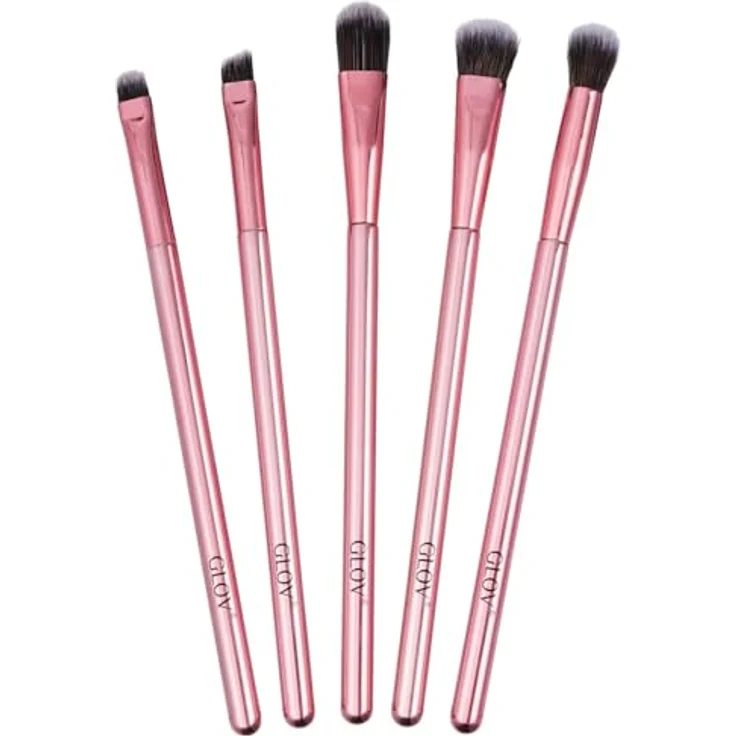 GLOV Accessories Pinselset für die Augen, 5-teiliges Set in Pink, vielseitige Make-up Pinsel für Lidschatten und Eyeliner – Bild 1