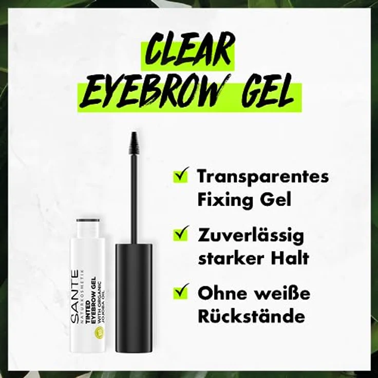 SANTE Naturkosmetik Clear Eyebrow Gel 01 Clear, veganes Augenbrauengel mit Bio-Jojobaöl, langanhaltende Fixierung und Definition, 3,5ml – Bild 3