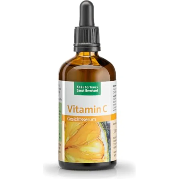 Sanct Bernhard Vitamin-C-Gesichtsserum | 100 ml | Für einen strahlend schönen Teint | Ohne Duftstoffe | Made in Germany