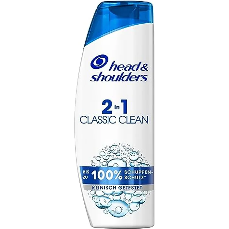 Head & Shoulders Classic Clean 2in1 Anti-Schuppen Shampoo, bis zu 100% Schuppenschutz, 250ml