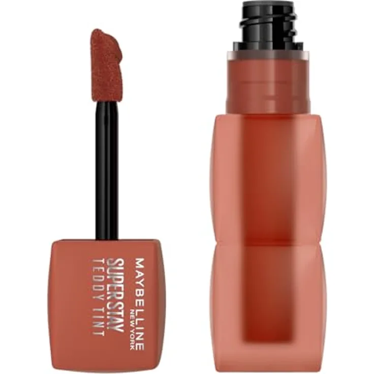 Maybelline Superstay Teddy Tint Lippenstift, 5 ml, matte Textur in der Farbe FAUX FRECKLE