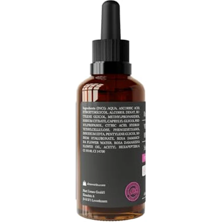 Dr. Severin 12% Vitamin C Hyaluron Serum Ultra 50 ml - Hochkonzentriertes Gesichtsserum mit Hyaluronsäure - Aufhellend, Anti-Aging, Anti-Falten - Auch gegen Pigmentflecken und Augenringe - Vegan – Bild 2