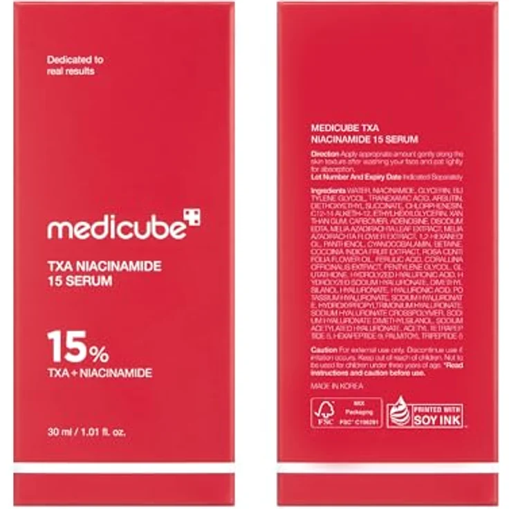 Medicube TXA Niacinamide 15 Serum 30 ml, Gesichtsserum mit 15% Wirkstoffkomplex, vegan, parfümfrei für strahlend ebenmäßige Haut – Bild 8