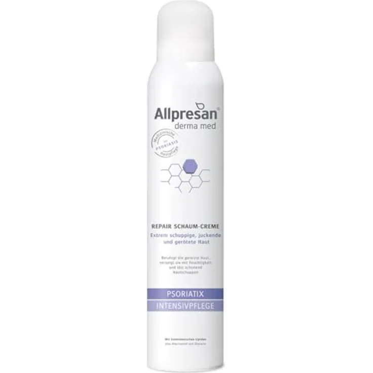 Allpresan Derma med Repair Schaum-Creme PSORIATIX INTENSIVPFLEGE -Zur Pflege der Haut bei Psoriasis (Schuppenflechte) - 200 ml