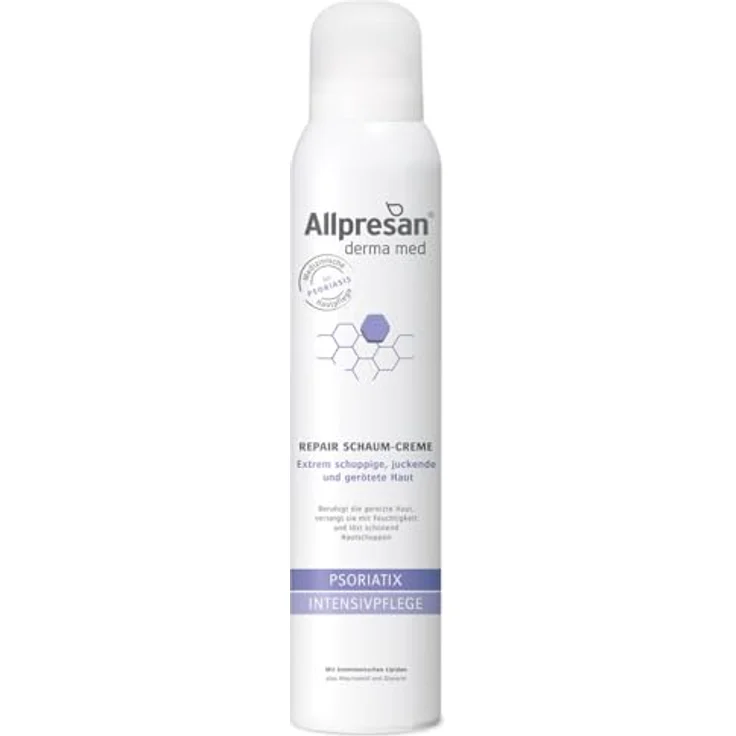 Allpresan Derma med Repair Schaum-Creme PSORIATIX INTENSIVPFLEGE -Zur Pflege der Haut bei Psoriasis (Schuppenflechte) - 200 ml – Bild 1