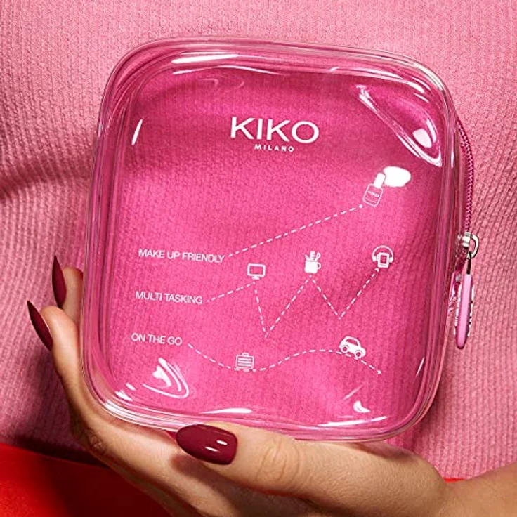 KIKO Milano Mini Pochette transparentes Kosmetiktäschchen, 13x13.5x6.5 cm, praktische Aufbewahrung für Make-up und Pflegeprodukte, 1 St. – Bild 2