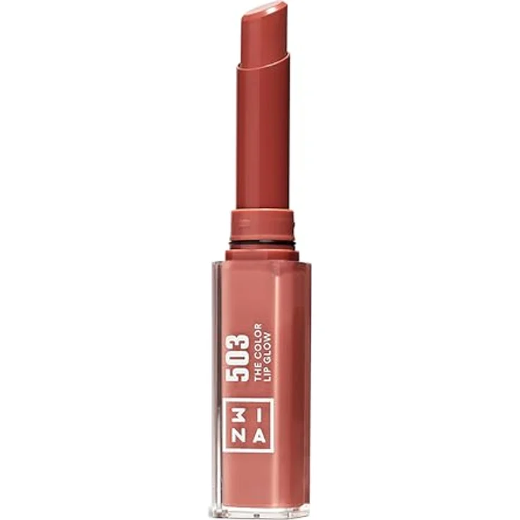 3INA The Color Lip Glow Lippenstift, 1,6 g - Nr. 503 Nude Pink, farbintensiver Pflegebalsam mit glänzendem Finish – Bild 1