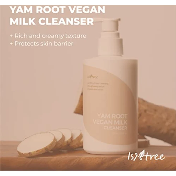 IsNtree Yam Root Vegan Milk Cleanser 220 ml, 7,43 fl.oz | Reiniger mit reichhaltiger und cremiger Textur, schützt die Hautbarriere – Bild 2