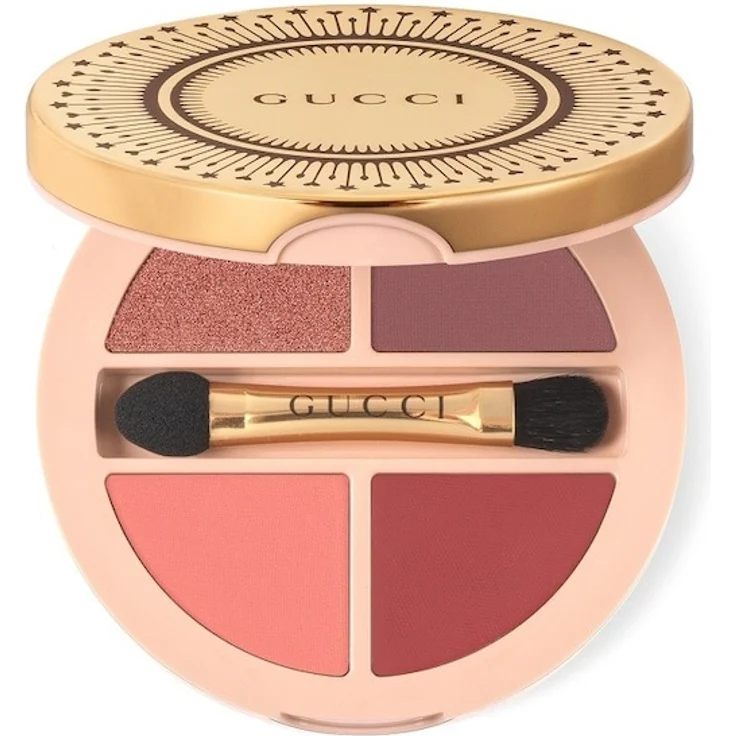 Gucci Palette de Beauté Quatuor Lidschatten Nr. 2 - Rosa Nitida, Multi-Use Palette mit 4 Nuancen für Augen, Wangen und Lippen, 8 g
