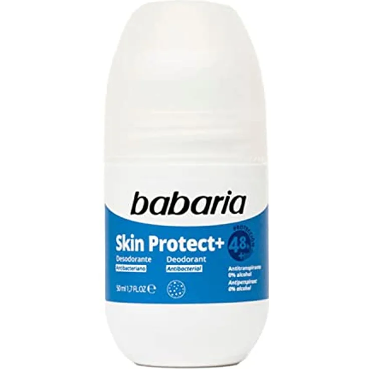 Babaria Desodorante Roll-On Skin Protect+, 50 ml, für täglichen Gebrauch, einfache Anwendung