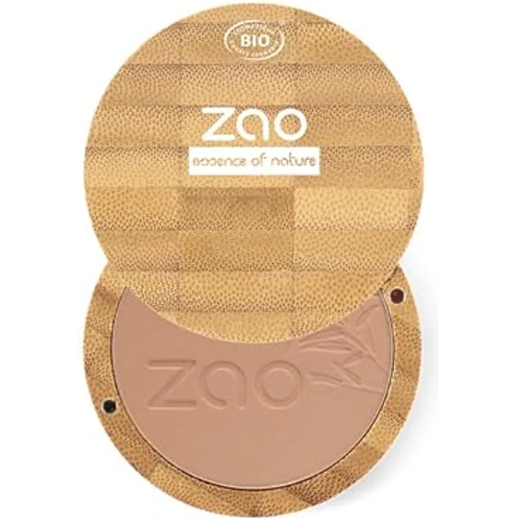 ZAO Bamboo Compact Powder Puder 9 g, mattierendes Finish in der Farbe Milk Chocolate